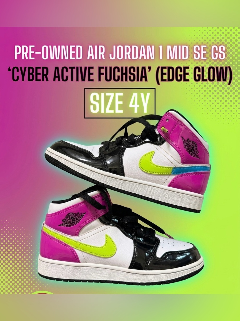 Air Jordan 1 Mid SE 'Cyber Active Fuchsia